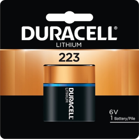 Duracell Duracell 6-volt 223 Lithium Camera Battery - For Camera - Battery Rechargeable - 6 V DC - 1 Each DL223A